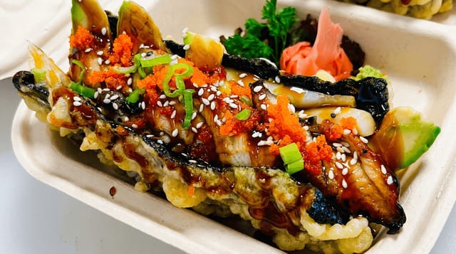 BBQ Eel Taco.