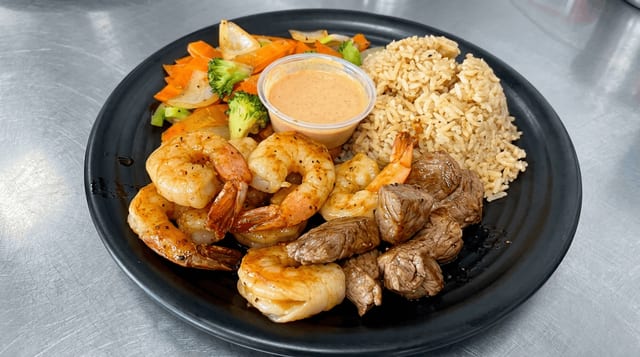 Hibachi Steak & Shrimp.