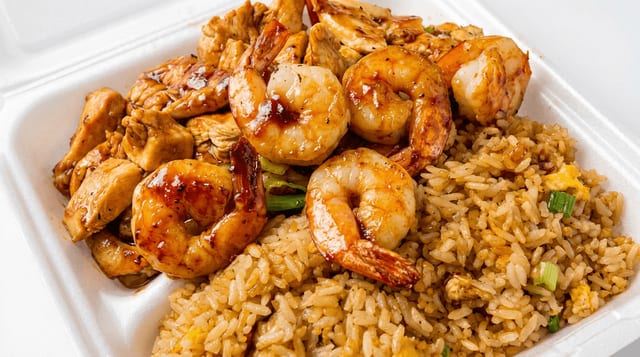 Hibachi Chicken & Shrimp.
