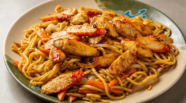 Crab Meat Lo Mein.