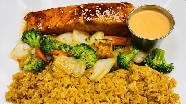 Hibachi Salmon.
